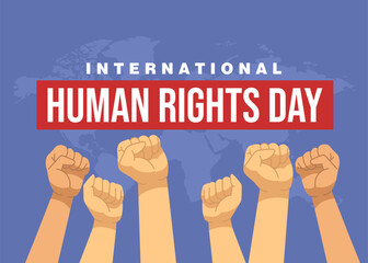 Human rights day illustration vector background. Vector eps 10