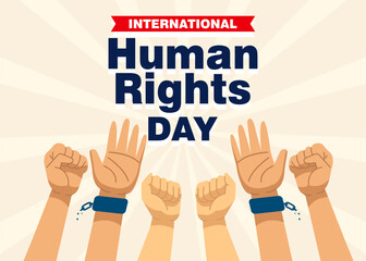 Human rights day illustration vector background. Vector eps 10