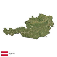 Austria Topography Country  Map Vector
