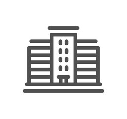 Buildings related icon outline and linear symbol.
