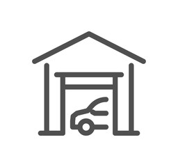 Buildings related icon outline and linear symbol.
