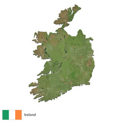 Ireland Topography Country  Map Vector
