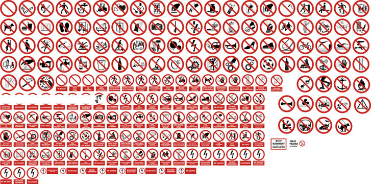 Znaki BHP zakazu