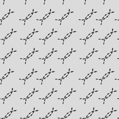 Seamless abstract pattern. Interlacing elements on a gray background. Vector illustration.