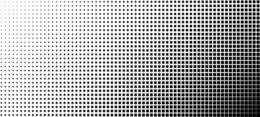 Vertical gradient of black and white dots. Halftone texture. Vector illustration. Monochrome dots background.