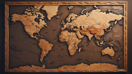 Old world map. Generative Ai