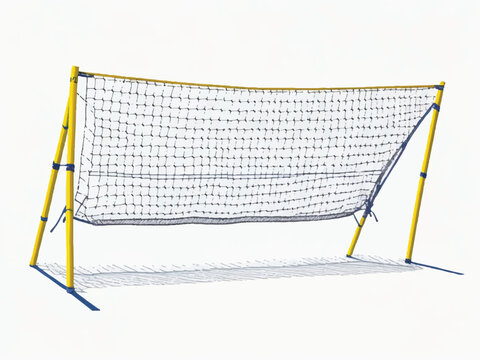 beach volleyball net illustration. Badminton net isolated on white background.
