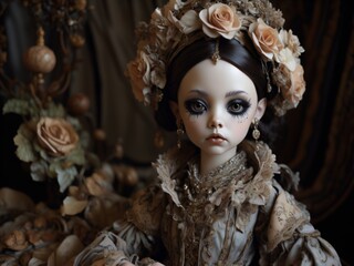Generative AI ball joint doll, barocco style