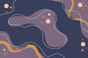 illustration of an background with shape, hand drawn minimal abstract shape background