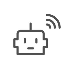 Artificial intelligence related icon outline and linear symbol.
