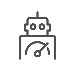 Artificial intelligence related icon outline and linear symbol.
