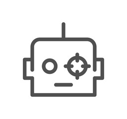 Artificial intelligence related icon outline and linear symbol.

