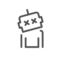 Artificial intelligence related icon outline and linear symbol.
