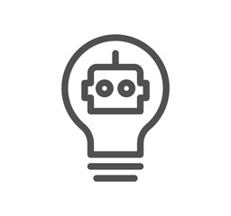 Fototapeta premium Artificial intelligence related icon outline and linear symbol. 