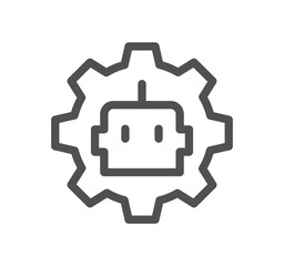 Artificial intelligence related icon outline and linear symbol.
