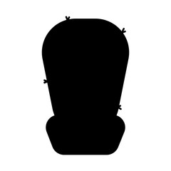 Fototapeta premium cactus black white needles pot icon element
