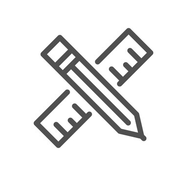 School and university related icon outline and linear symbol.
