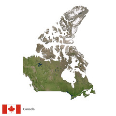 Canada Topography Country Map Vector