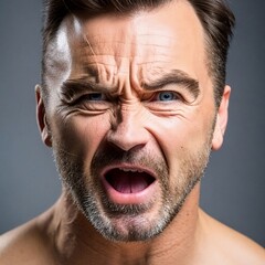 Obraz premium angry man, Generative AI