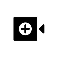 silhouette add video icon 