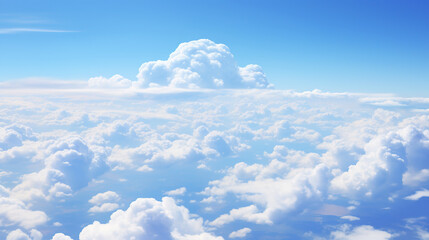 clouds over the blue sky, created with Generative AI