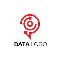 data logo in speech bubble shape
