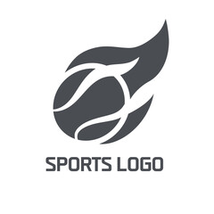 fired speedy ball logo design