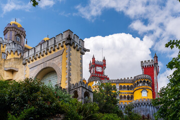 Palace of the Feather, called Quinta da Pena in Portugal, located on top of a hill in the city of...
