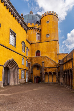 Feather Palace, also called Quinta da Pena, located on top of a hill in the city of Sintra, Portugal
