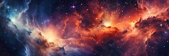 An image of a nebula with stars in the background. Generative AI image.
