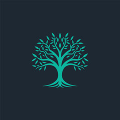 Tree logo design vector illustration