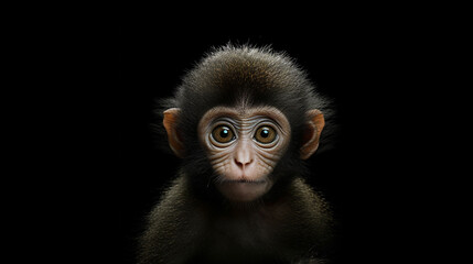 Fototapeta premium black faced monkey HD 8K wallpaper Stock Photographic Image