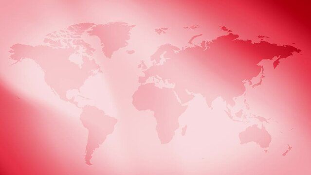Red world map symbolizes global coverage as the news platform provides a comprehensive report. Live reporting from around the world takes place on the captivating red news background.