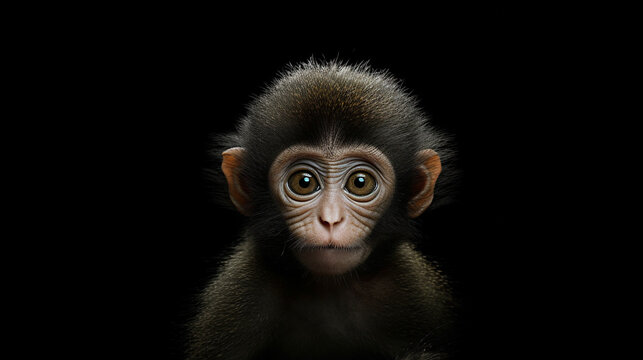 black faced monkey HD 8K wallpaper Stock Photographic Image
