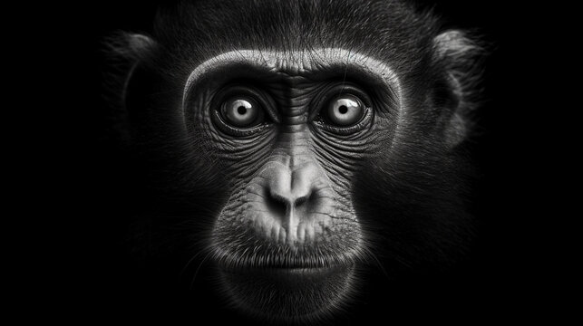 close up of a monkey HD 8K wallpaper Stock Photographic Image