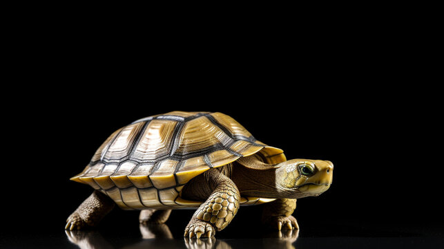 turtle isolated on black HD 8K wallpaper Stock Photographic Image
