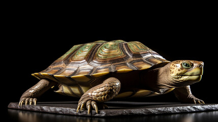 Fototapeta na wymiar turtle on a stone HD 8K wallpaper Stock Photographic Image