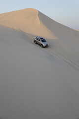 Enthusiasts in Qatar drive to sand dunes in their SUV during weekends.  Dune bashing is a great leisure time sport in Qatar. 