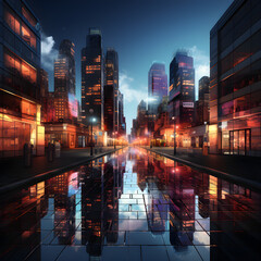 Obraz premium city at night