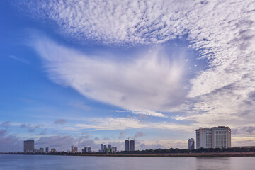 Big cloud formation over the Mekong river in Phnom Penh, Cambodia

