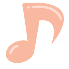Musical notes. Pastel colors on a white melody background. music cartoon