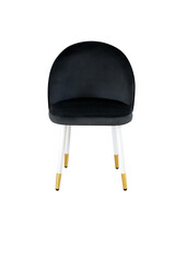 black, soft, stylish chair, full face