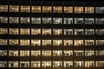 Obraz na płótnie Canvas facade of modern office building. Created with Generative AI technology.