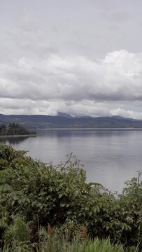 la cocha lake in colombia near the city of pasto