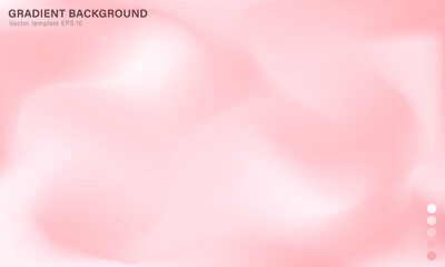 Template of soft pink background. Vector pastel wallpaper with blurred wavy fluid gradient. Digital backdrop with silk or satin texture for web or print cover banners, posters, flyers