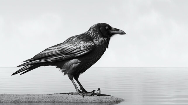 crow HD 8K wallpaper Stock Photographic Image