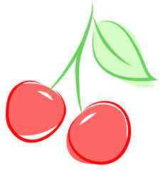 Wiśnie czereśnie ilustracja © Monika Janiak-Klicha