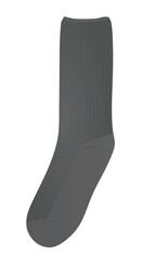 Grey  retro sock. vector illustration