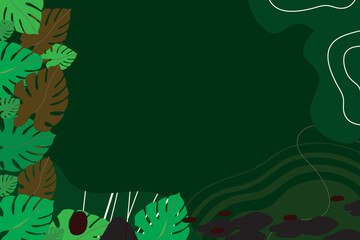 green leaves frame