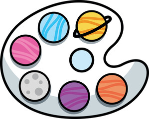 Obraz premium Cosmic Enchantment: Planets, Stars, and the Vastness of Space